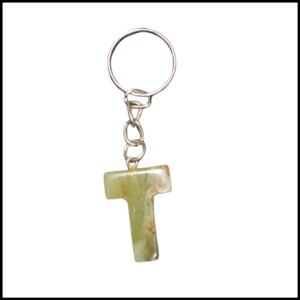 Handcrafted Onyx Marble Alphabetic Keychain