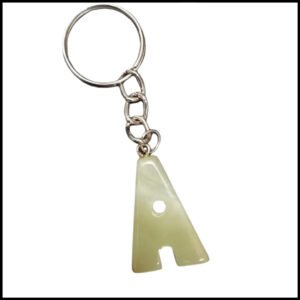 Handcrafted Onyx Marble Alphabetic Keychain