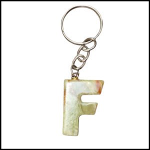 Handcrafted Onyx Marble Alphabetic Keychain