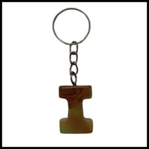 Handcrafted Onyx Marble Alphabetic Keychain