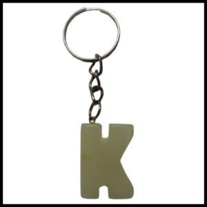 Handcrafted Onyx Marble Alphabetic Keychain