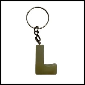 Handcrafted Onyx Marble Alphabetic Keychain