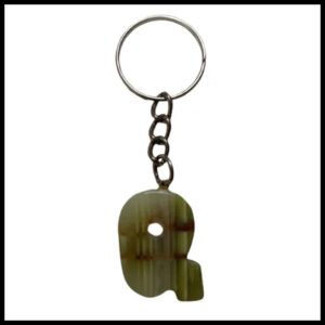 Handcrafted Onyx Marble Alphabetic Keychain