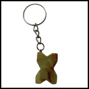 Handcrafted Onyx Marble Alphabetic Keychain