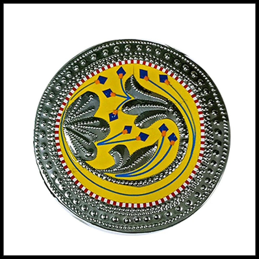 Single Yellow Chamakpatti coaster – handcrafted