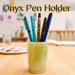 Onyx Pen Holder (Size-H:12cm X W:7cm)