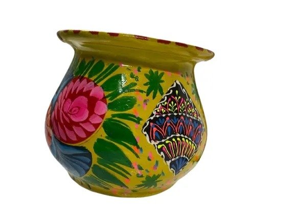 Truck Art Mutki – Hand-Painted Decorative Pot (11.5cm) | Traditional Pakistani Art for Home Décor & Gifts - Image 3