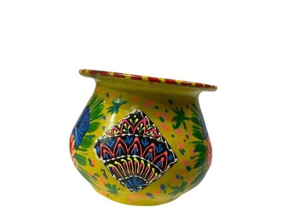 Truck Art Mutki – Hand-Painted Decorative Pot (10cm) | Traditional Pakistani Art for Home Décor & Gifts - Image 6