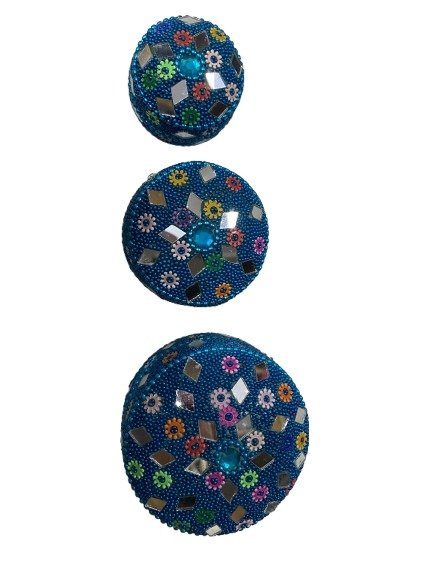 Handcrafted Decorative Bajri Box – Set of 3 - Image 8
