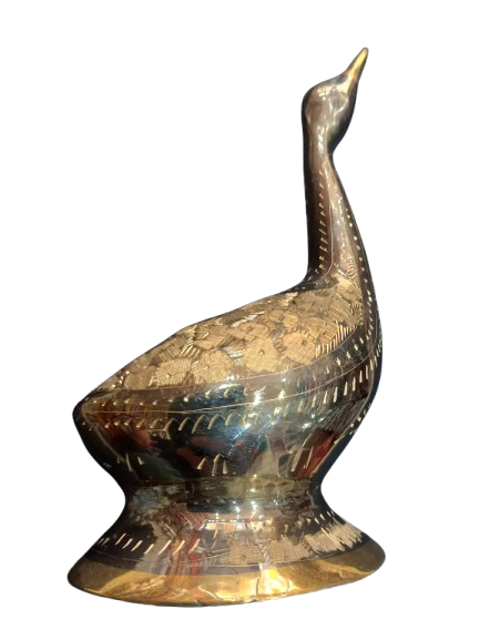 Elegant Brass Swan Figurine – Handcrafted Decorative Showpiece - Image 8