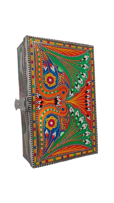 Chamakpatti Box: Real Truck Art Design for Storage and Decoration (W-25, H-17cm) - Image 6
