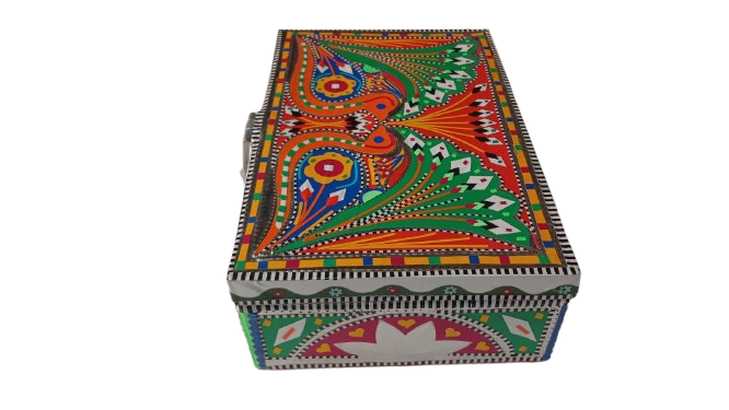 Chamakpatti Box: Real Truck Art Design for Storage and Decoration (W-25, H-17cm) - Image 4