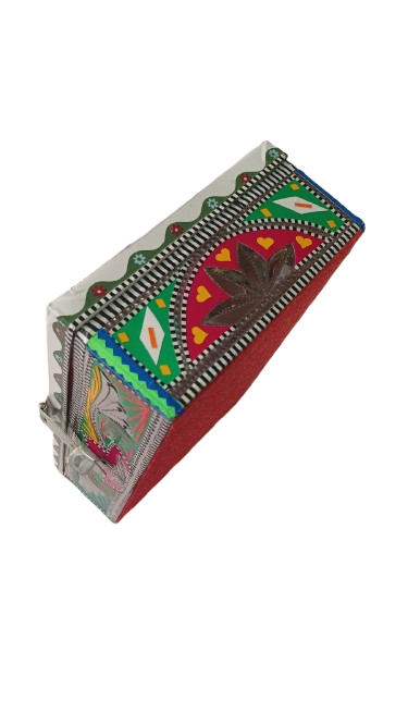 Chamakpatti Box: Real Truck Art Design for Storage and Decoration (W-25, H-17cm) - Image 8