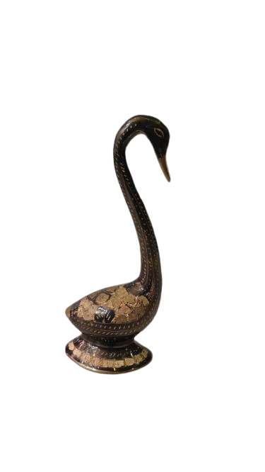 Elegant Brass Swan Figurine – Handcrafted Decorative Showpiece - Image 5