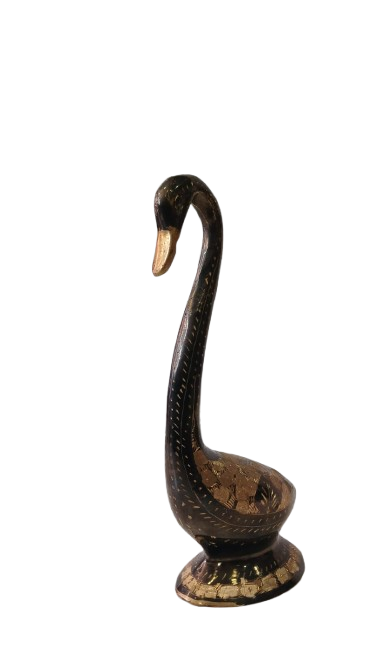 Elegant Brass Swan Figurine – Handcrafted Decorative Showpiece - Image 6