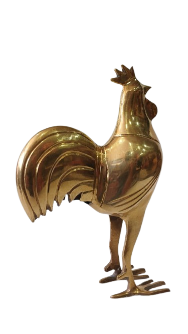 Handmade Brass Golden Hen - Elegant 20cm Home Decor Showpiece - Image 4