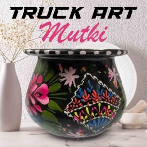 Truck Art Mutki – Hand-Painted Decorative Pot (10cm) | Traditional Pakistani Art for Home Décor & Gifts