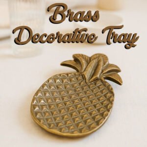 Elegant Brass Pineapple-Shaped Decorative Tray