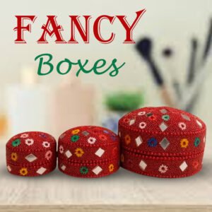 Handcrafted Decorative Bajri Box – Set of 3