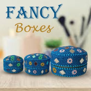Handcrafted Decorative Bajri Box – Set of 3