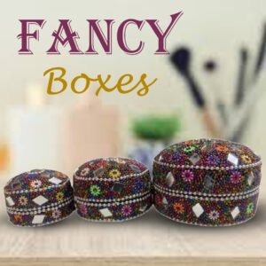 Handcrafted Decorative Bajri Box – Set of 3