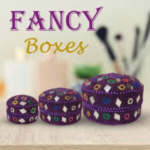 Handcrafted Decorative Bajri Box – Set of 3
