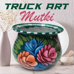 Truck Art Mutki – Hand-Painted Decorative Pot (11.5cm) | Traditional Pakistani Art for Home Décor & Gifts
