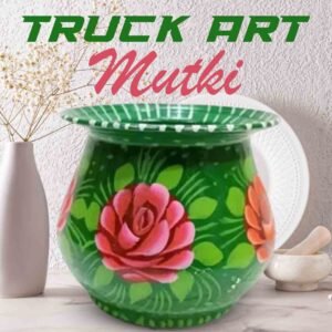 Truck Art Mutki – Hand-Painted Decorative Pot (10cm) | Traditional Pakistani Art for Home Décor & Gifts