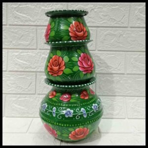 Truck Art Pot Set/Pakistani Hand Painted Matki Set/Truck Art Pakistan Home Decoration Handi Set/Pakistani Handicraft/Best Gift Item (3 pcs)