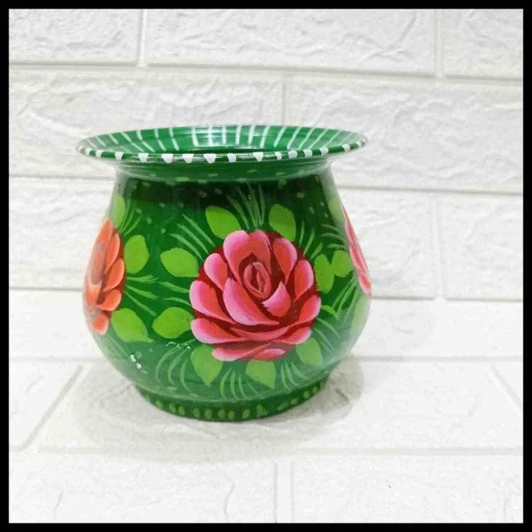Truck Art Pot Set/Pakistani Hand Painted Matki Set/Truck Art Pakistan Home Decoration Handi Set/Pakistani Handicraft/Best Gift Item (3 pcs) - Image 5
