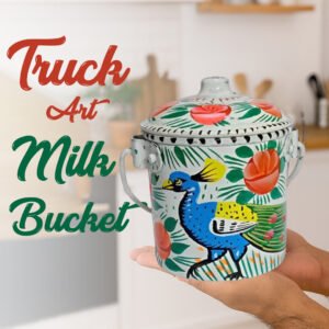Truck Art Milk Bucket (Size : 18cmx15cm)