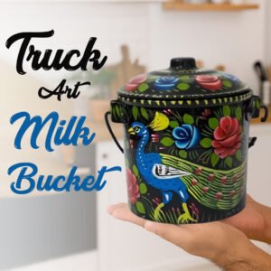 Truck Art Milk Bucket (Size : 18cmx15cm)