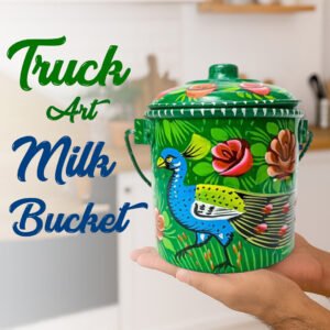 Truck Art Milk Bucket (Size : 18cmx15cm)
