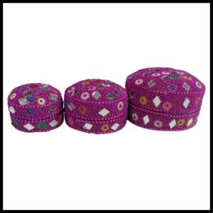 Handcrafted Decorative Bajri Box – Set of 3