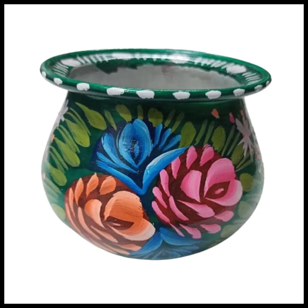 Truck Art Mutki – Hand-Painted Decorative Pot (11.5cm) | Traditional Pakistani Art for Home Décor & Gifts - Image 2