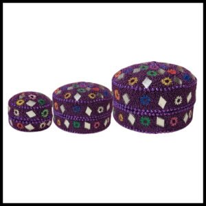 Handcrafted Decorative Bajri Box – Set of 3