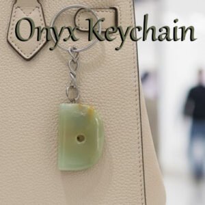 Handcrafted Onyx Marble Alphabetic Keychain