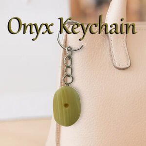Handcrafted Onyx Marble Alphabetic Keychain