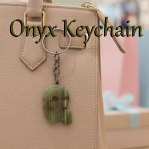 Handcrafted Onyx Marble Alphabetic Keychain
