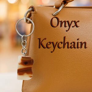 Handcrafted Onyx Marble Alphabetic Keychain