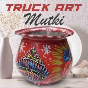 Truck Art Mutki – Hand-Painted Decorative Pot (11.5cm) | Traditional Pakistani Art for Home Décor & Gifts