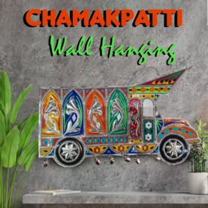 Metal Truck Wall Hanging – Pakistani Truck Art – Bright Chamakpatti Décor for Household and Workplace
