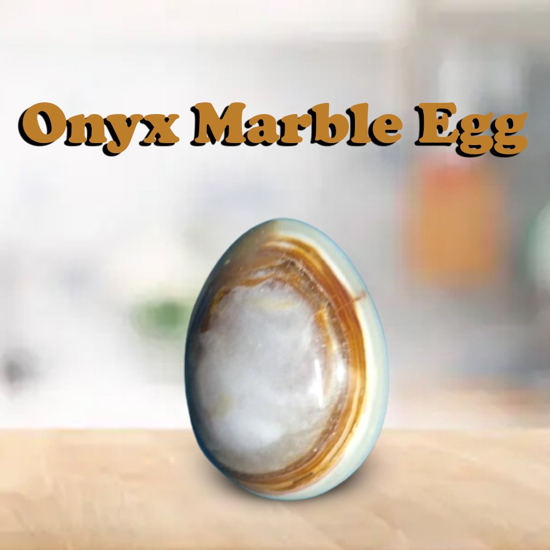 Onyx Egg/Pakistani Handcrafted Marble Egg - Image 2