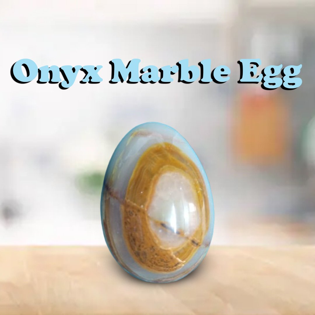 Onyx Egg/Pakistani Handcrafted Marble Egg - Image 2