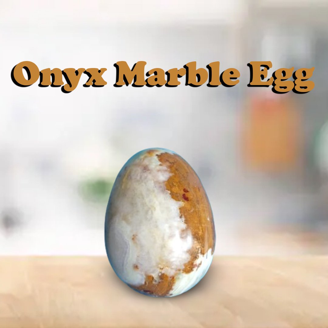 Onyx Egg/Pakistani Handcrafted Marble Egg - Image 2