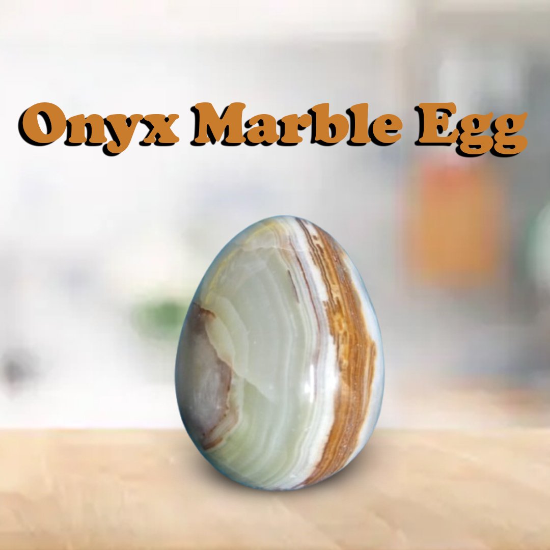 Onyx Egg/Pakistani Handcrafted Marble Egg - Image 2