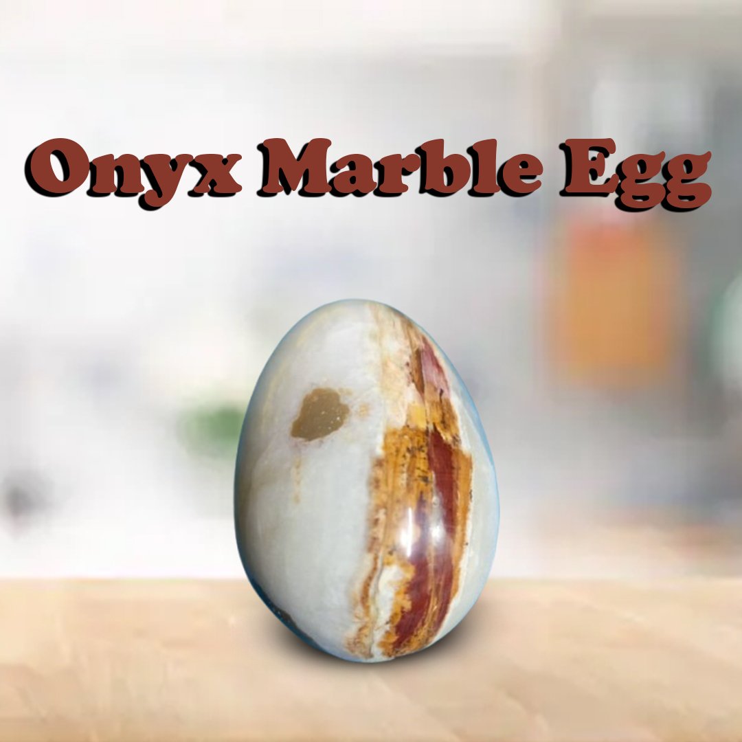 Onyx Egg/Pakistani Handcrafted Marble Egg - Image 2