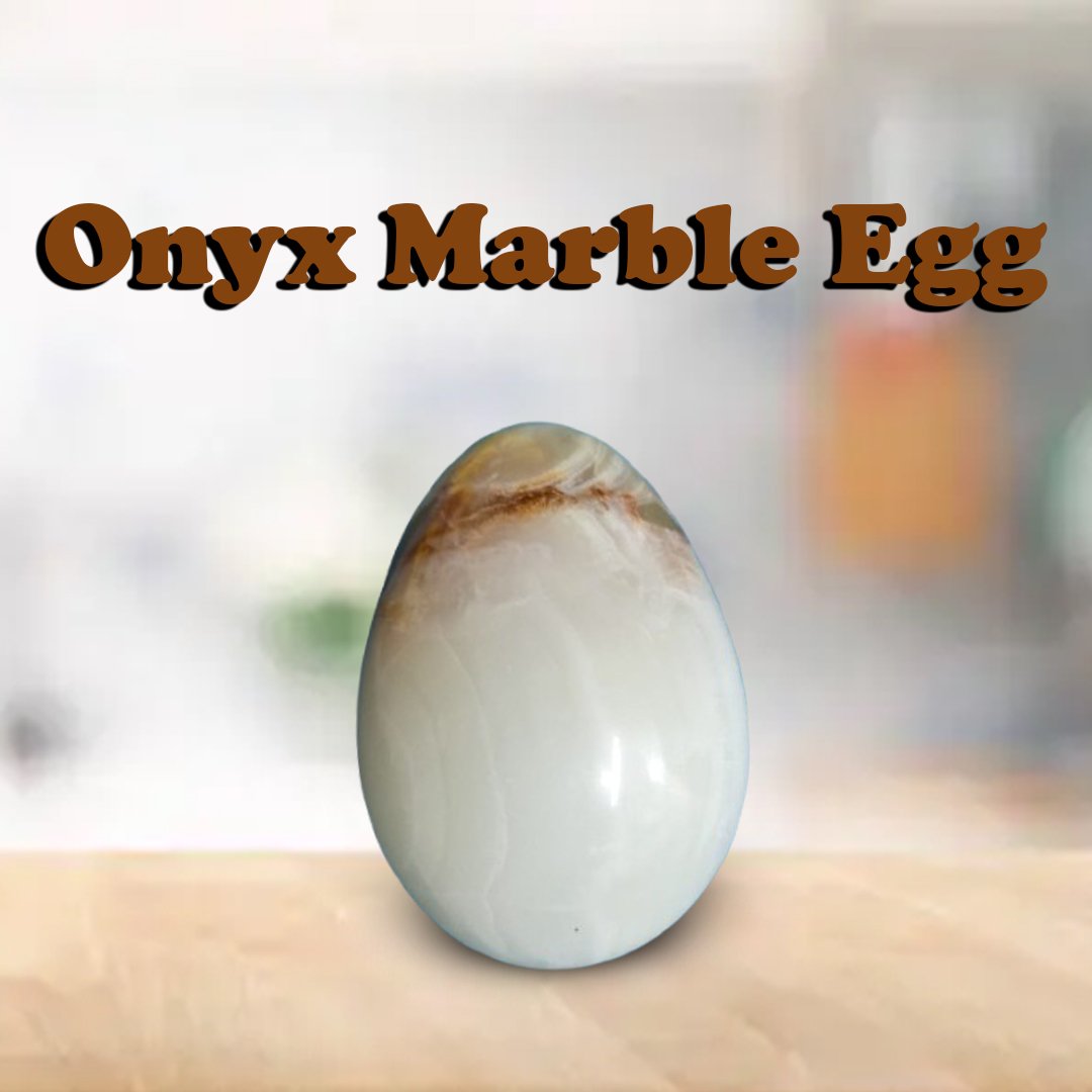 Onyx Egg/Pakistani Handcrafted Marble Egg - Image 2