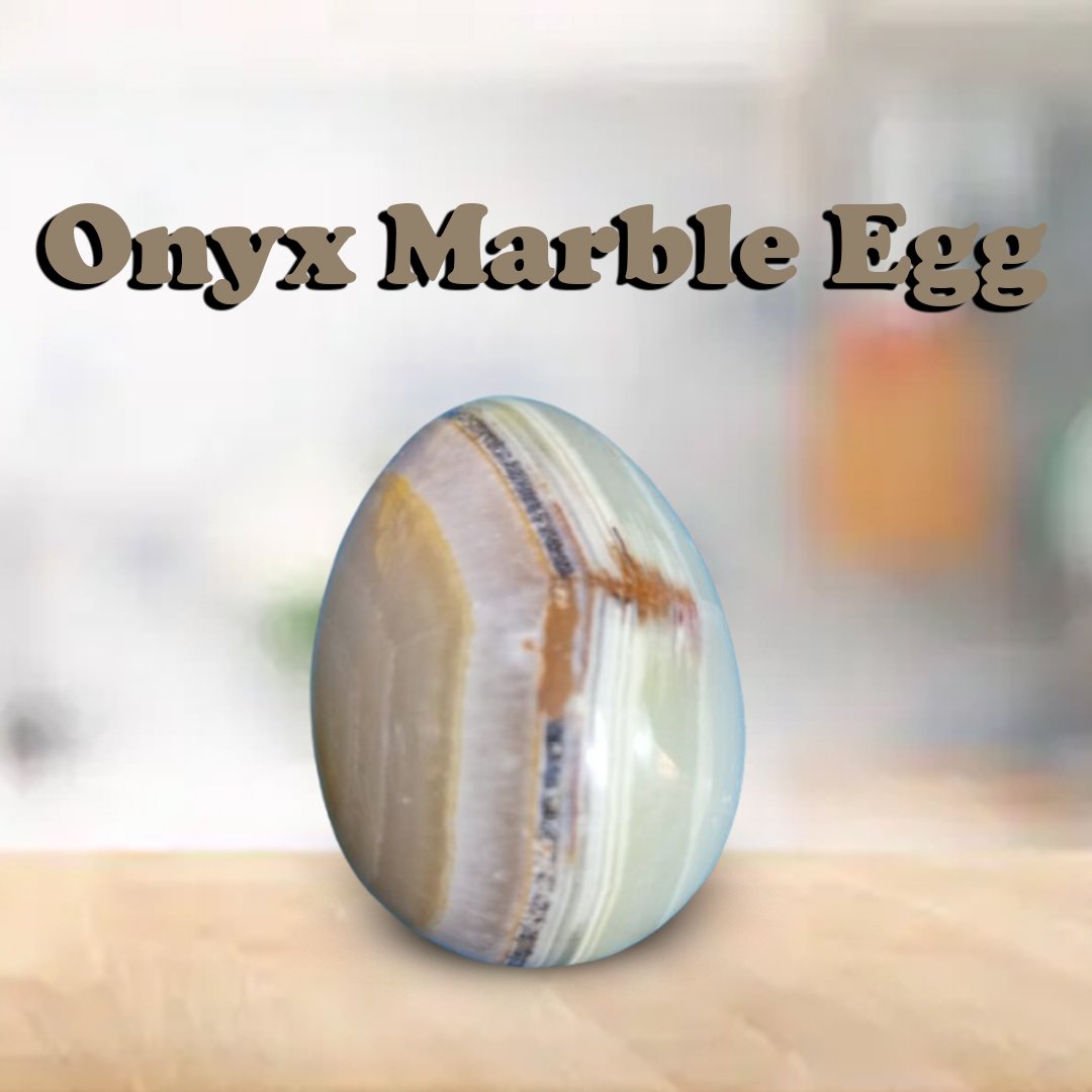 Onyx Egg/Pakistani Handcrafted Marble Egg - Image 2