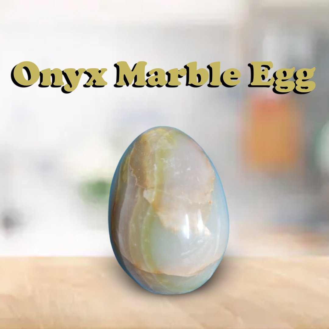 Onyx Egg/Pakistani Handcrafted Marble Egg - Image 2